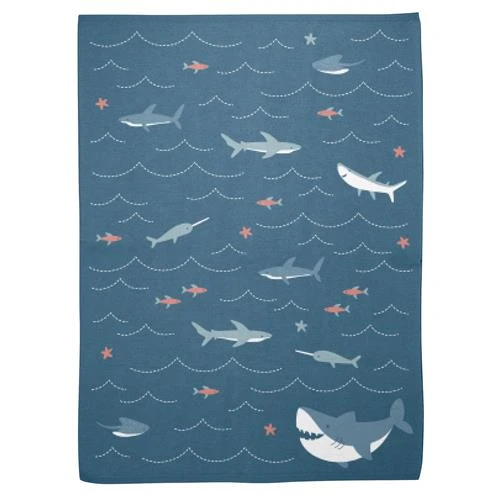 Stephen Joseph Knit Baby Blankets, Shark Stephen Joseph Knit Baby Blankets, Shark