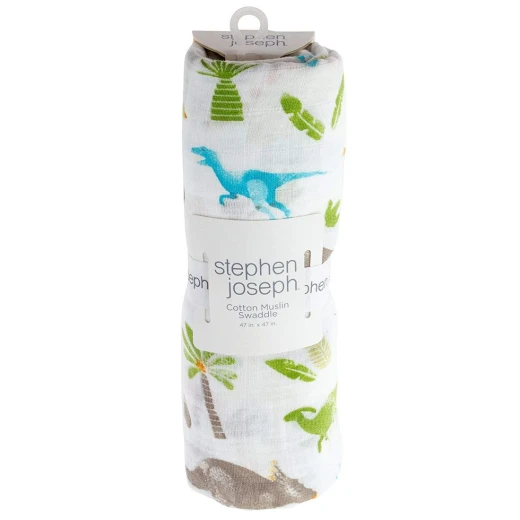 Stephen Joseph Muslin Blanket, Dinosaurs - ستيفن جوزيف - Image 3