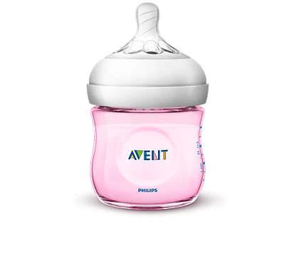 Philips Avent Natural Baby Bottle 125ml, Pink - فيليبس افينت - Image 3