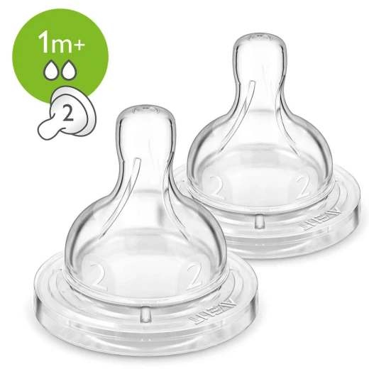 Philips Avent Classic Slow Flow Teats +1 month, 2 Holes - فيليبس افينت - Image 3