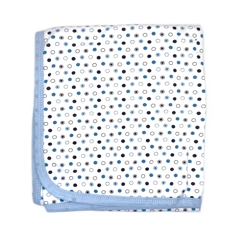 Baby Cotton Blanket, White with Dots