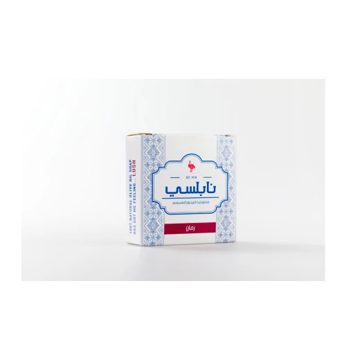 صابون بزيت الزيتون الطبيعي ، برائحة الرمان، 100 جرام من نابلسي - نابلسي - Image 4
