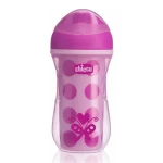 Chicco NaturalFit Insulated Rim Spout Trainer Sippy Cup, 266ml, Pink - Chicco