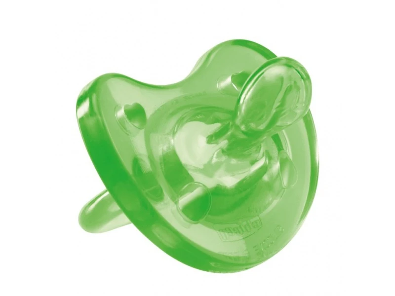 Chicco Physio Soft Colored (6-12M) Silicone, 1 Piece, Green - Chicco