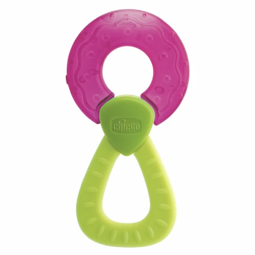 Chicco Fresh Relax Ring With Handle Teether, Fuchsia Chicco Fresh Relax Ring With Handle Teether, Fuchsia