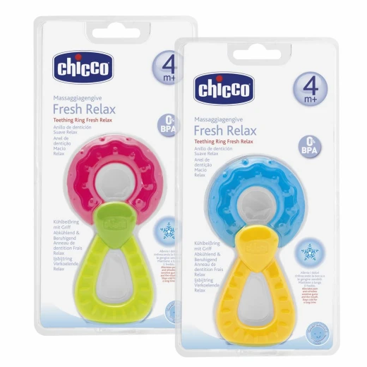 Chicco Fresh Relax Ring With Handle Teether, Fuchsia - Chicco - Image 3