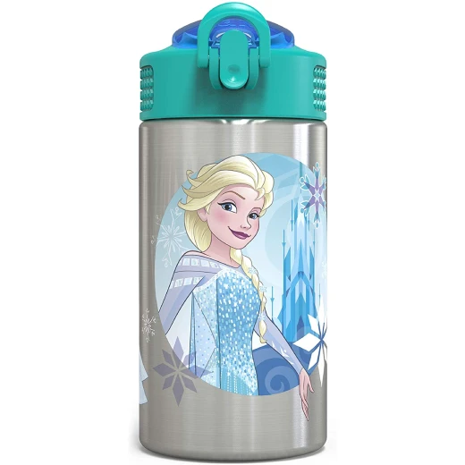 Zak Designs Frozen 15.5oz Stainless Steel Kids Water Bottle with Flip-up Straw Spout Zak Designs Frozen 15.5oz Stainless Steel Kids Water Bottle with Flip-up Straw Spout