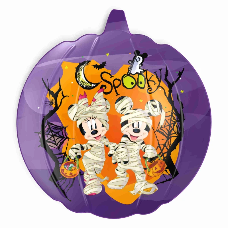 Zak Designs Mickey And Minnie Halloween 8in Pumpkin Plate - زاك ديزاينز