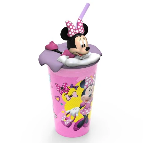 Zak Designs Mickey Mouse & Friends Minnie Mouse 15oz Plastic Cup With Lid And Straw Zak Designs Mickey Mouse & Friends Minnie Mouse 15oz Plastic Cup With Lid And Straw