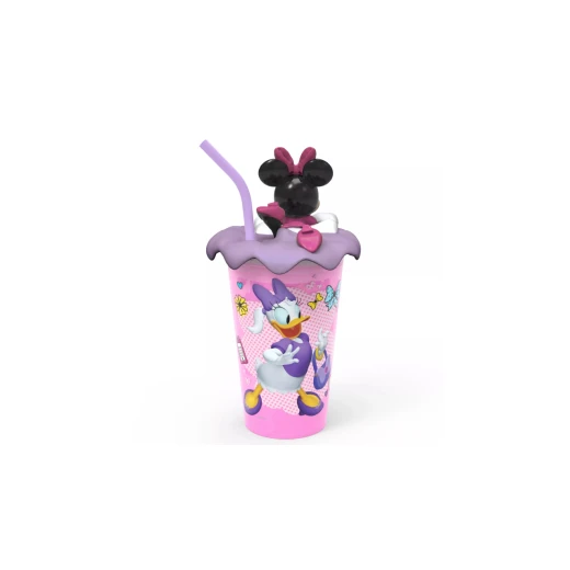 Zak Designs Mickey Mouse & Friends Minnie Mouse 15oz Plastic Cup With Lid And Straw - زاك ديزاينز - Image 3