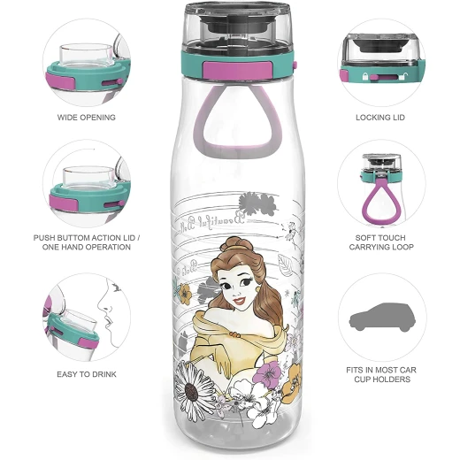 Zak Designs Disney Princess 25 oz Plastic Tritan Kiona Water Bottle - زاك ديزاينز - Image 2