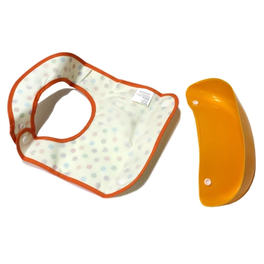 Best Baby Bibs For Eating, Orange - Image 2