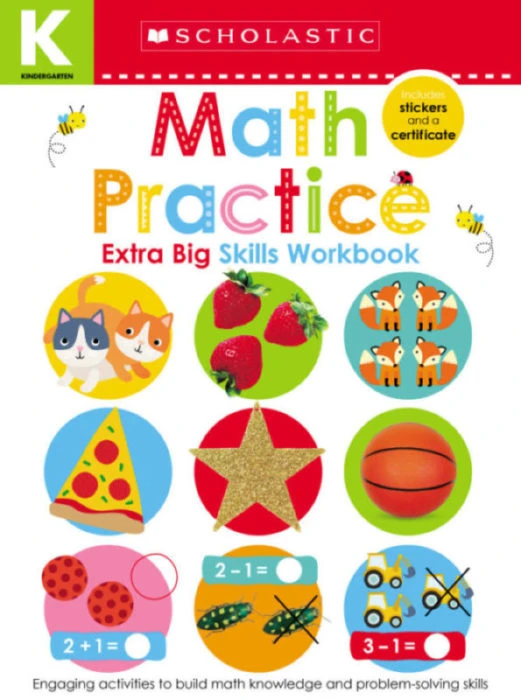 Scholastic Early Learners: Kindergarten Extra Big Skills Workbook: Math Practice, 24 pages - سكولاستيك