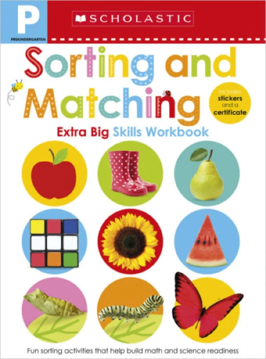Scholastic Early Learners: Pre-K Extra Big Skills Workbook: Sorting and Matching, 68 pages - سكولاستيك
