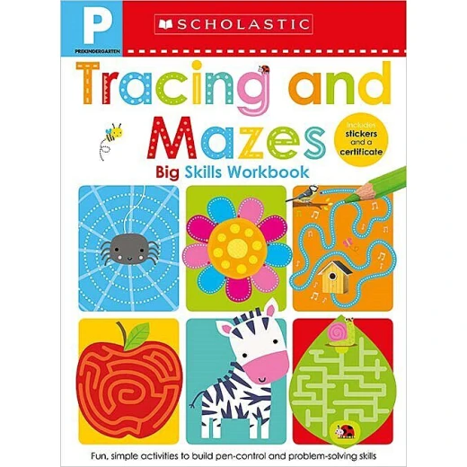 Scholastic Early Learners: Pre-K Big Skills Workbook: Tracing and Mazes, 48 صفحة Scholastic Early Learners: Pre-K Big Skills Workbook: Tracing and Mazes, 48 صفحة