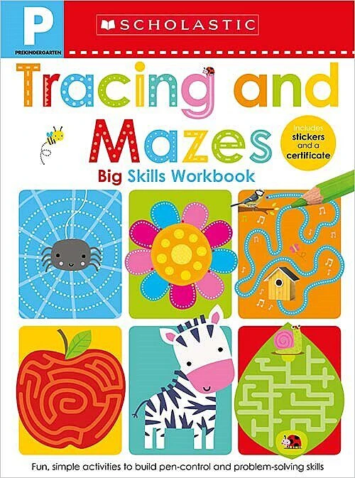 Scholastic Early Learners: Pre-K Big Skills Workbook: Tracing and Mazes, 48 صفحة - سكولاستيك