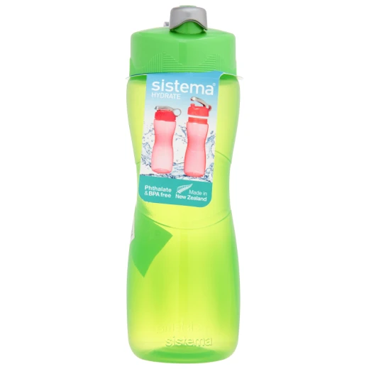 Sistema Hourglass Plastic Water Bottle, 645 ml, Green Sistema Hourglass Plastic Water Bottle, 645 ml, Green