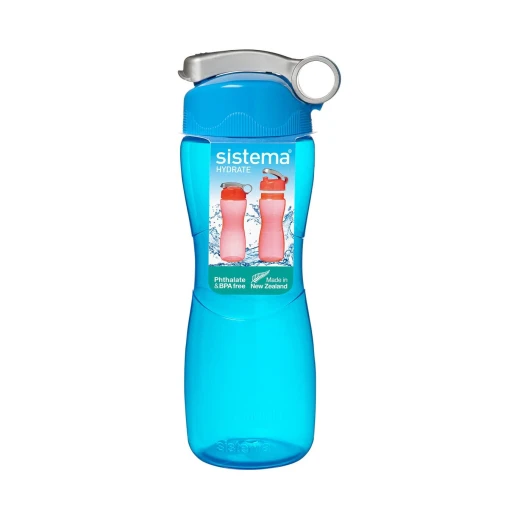 Sistema Hourglass Plastic Water Bottle, 645 ml, Blue Sistema Hourglass Plastic Water Bottle, 645 ml, Blue