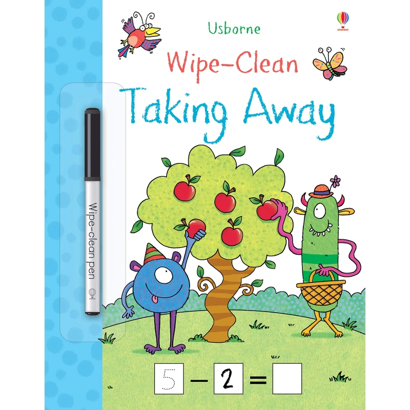Usborne Wipe-Clean Taking Away (Wipe-Clean Books) Paperback - يو إس بورن