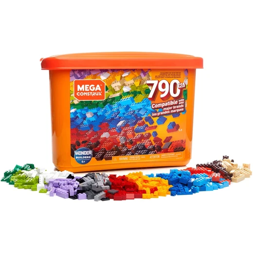 Mega Construx Large Core Tub, Multi-Colored with 790-Pieces