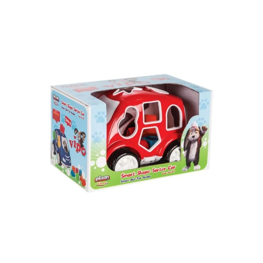 لعبة سيارة فرز الاشكال الذكية, باللون الأحمر,14*21*13 سم من بيلسان - بيلسان - Image 2