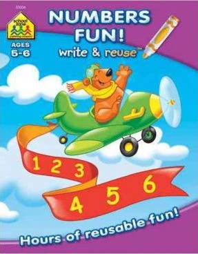 School Zone Math Readiness a Wipe-Off Book: Hours of Reusable Fun!, 26 pages - سكول زون