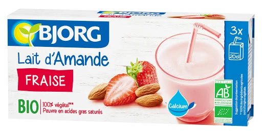 Bjorg Organic Almond Strawberry Drink, 600ml Bjorg Organic Almond Strawberry Drink, 600ml