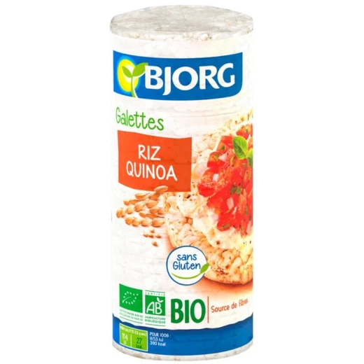 Bjorg Organic Gluten Free Rice Cake with Quinoa, 130g