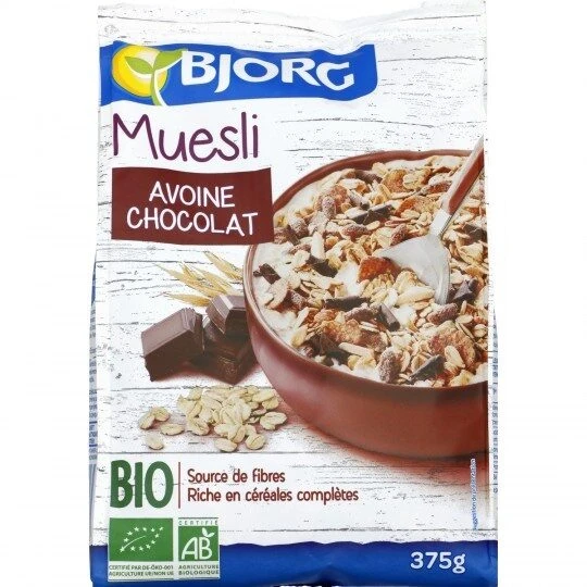 Bjorg Organic Muesli with Chocolate, 375g - بي جورج