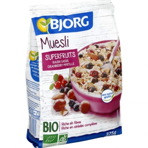 Bjorg Organic Muesli with Fruits, 375g