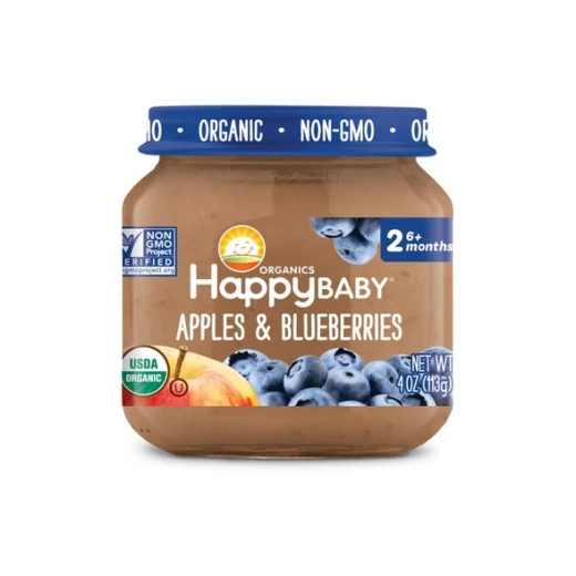 Happy Baby Fruit Snacks Apples & Blueberries Baby Food, 113 g Happy Baby Fruit Snacks Apples & Blueberries Baby Food, 113 g