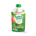 Happy Tot Organics Super Foods Organic Apples, Spinach, Peas & Broccoli + Super Chia Fruit & Veggie Blend 120 g - هابي توت
