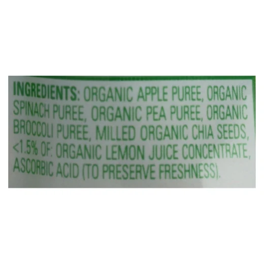 Happy Tot Organics Super Foods Organic Apples, Spinach, Peas & Broccoli + Super Chia Fruit & Veggie Blend 120 g - هابي توت - Image 2