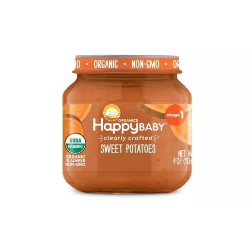 HappyBaby Clearly Crafted Sweet Potatoes Baby Food, 113 g