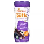 Happy Baby Puffs Purple Carrot & blueberry Puffs - 60 g - هابي بيبي