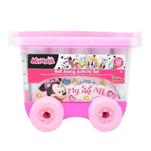 Disney Minnie Roll Along Stationery & Activity Set in Storage Wagon - ديزني - Image 2