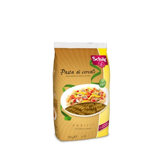 Schär Multigrain Fusilli ، خالي من الجلوتين ، 250 جم Schär Multigrain Fusilli ، خالي من الجلوتين ، 250 جم