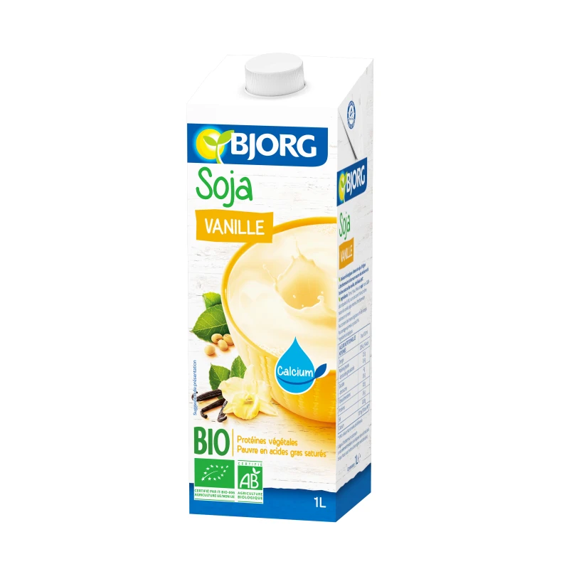 BJORG Soy Drink Vanilla with Calcium 1 لتر - بي جورج