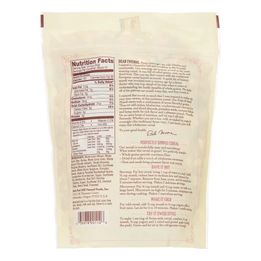 Bob's Red Mill, Fruit & Seed Muesli, 397 g - بوبز ريد ميل - Image 4