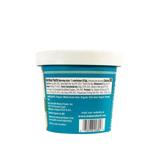 Bob's Red Mill Organic Oatmeal Cup, 51 g - بوبز ريد ميل - Image 2