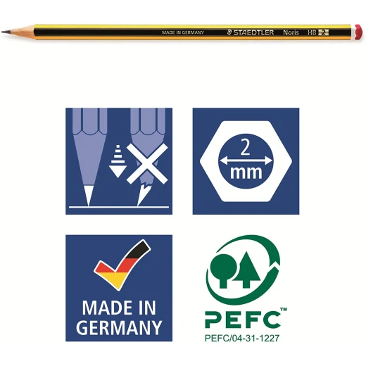 Staedtler Noris HB Pencils, Pack of 6 - ستدلر - Image 4