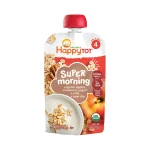 Happy Tot Fruit, Yogurt & Grain Blend, Apples, Cinnamon, Yogurt & Oats, Organics, Pouch - هابي توت