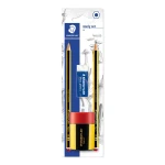 Staedtler Blistercard Containing 2 Graphite Pencils HB, 1 Eraser and 1 Tub Sharpener - ستدلر