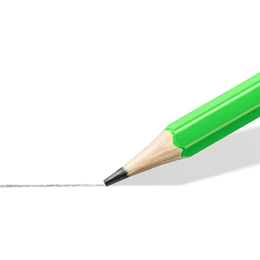 Staedtler Wopex - Graphite Pencils Neon Kit - Green, with Sharpener and Eraser - ستدلر - Image 5
