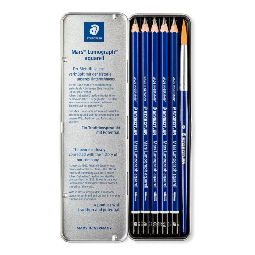 Staedtler Mars® Lumograph® Aquarell Watercolour Graphite Pencil Pack of 5 - ستدلر - Image 5
