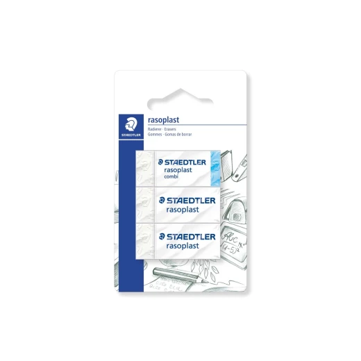 Staedtler Rasoplast Eraser Set, 1 x Rasolplast Combi Eraser, 2 X Rasoplast Eraser Staedtler Rasoplast Eraser Set, 1 x Rasolplast Combi Eraser, 2 X Rasoplast Eraser