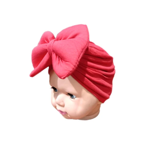 Baby Turban Headband, Red - Image 2