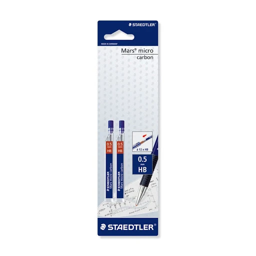 Staedtler Mars Micro Refill Lead 0.5 mm, HB, Pack of 2 - ستدلر