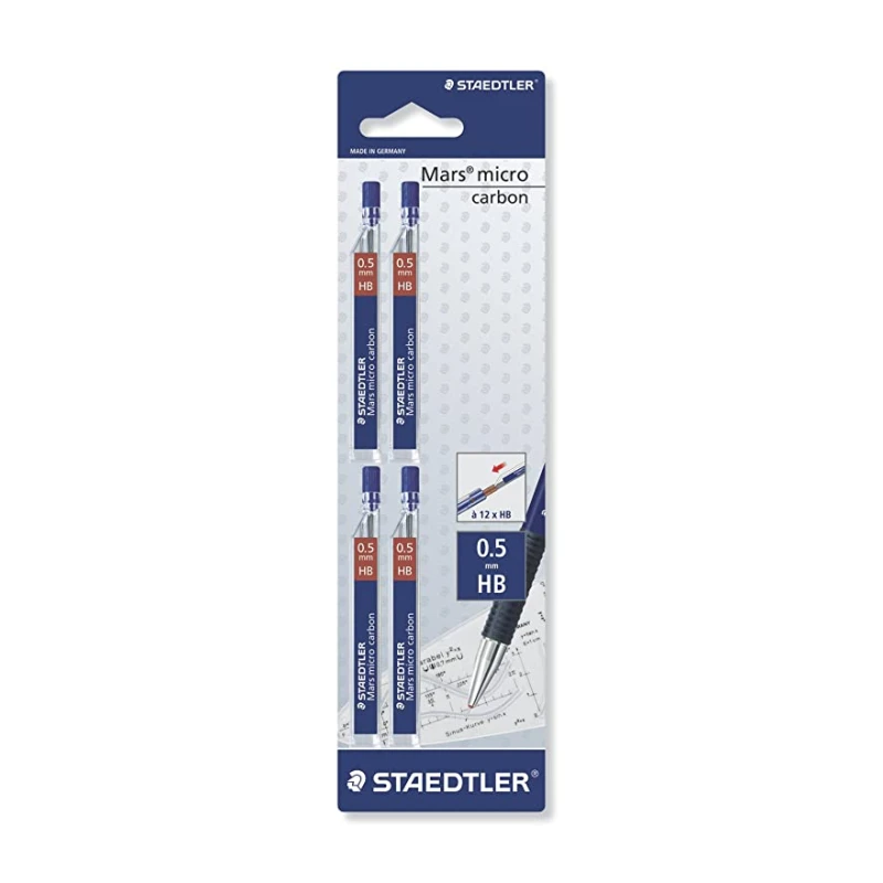 Staedtler Mars Micro Refill Lead 0.5 mm, HB, Pack of 4 - ستدلر