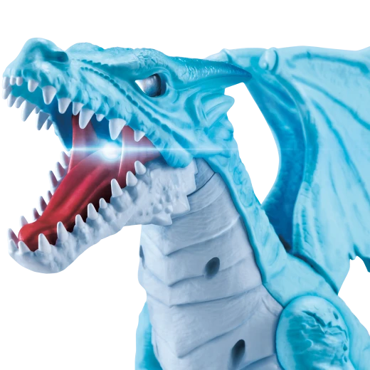 Zuru Robo Alive Roaring Ice Dragon Battery-Powered Robotic Toy, Blue - زورو - Image 3